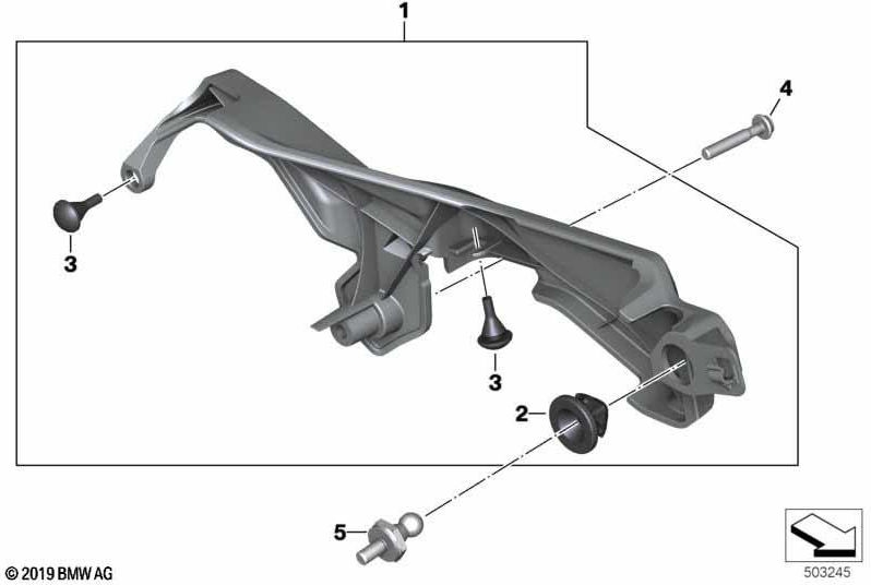 BMW本物のカバーケーブルシャフト（61118394718）| 61118394718