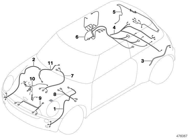 BMW左側にセットされた本物の代理人ケーブル（61119205706）| 61119205706