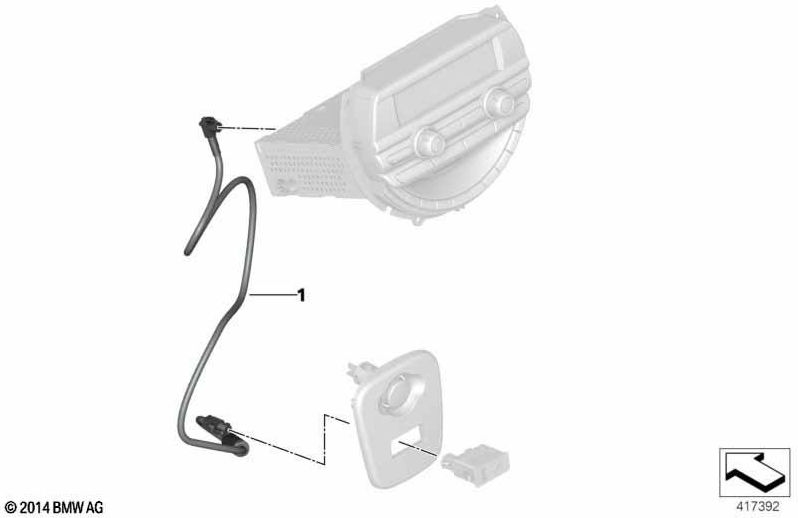 BMW本物のHSDラインHU -USB/AUX KOD J上（61119341266）| 61119341266