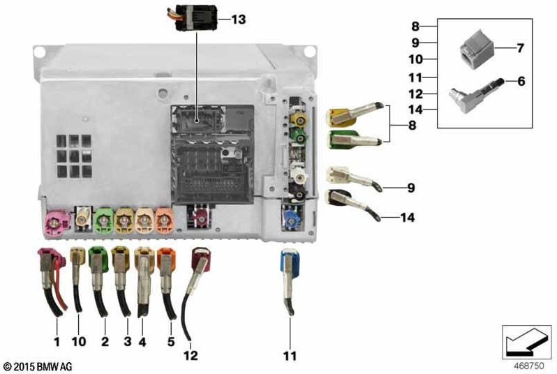 BMW本物の担当者ラインBluetoothケーブルアンテナL = 1710 mm（61119341991）| 61119341991