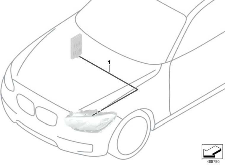 BMW本物のレトロフィットケーブルセットLEDヘッドライト3シリーズ（61122410239）| 61122410239