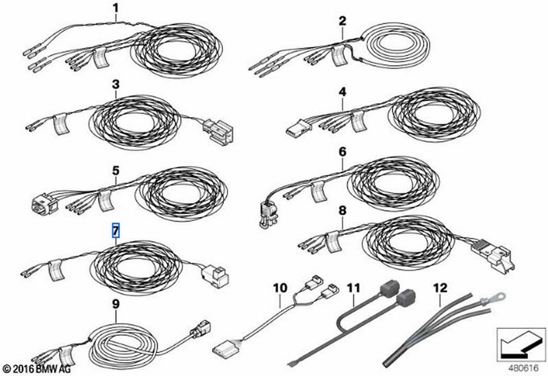 BMW本物の担当者ケーブルエアバッグシステム（L = 6120 mm）（61125A56384）| 61125A56384