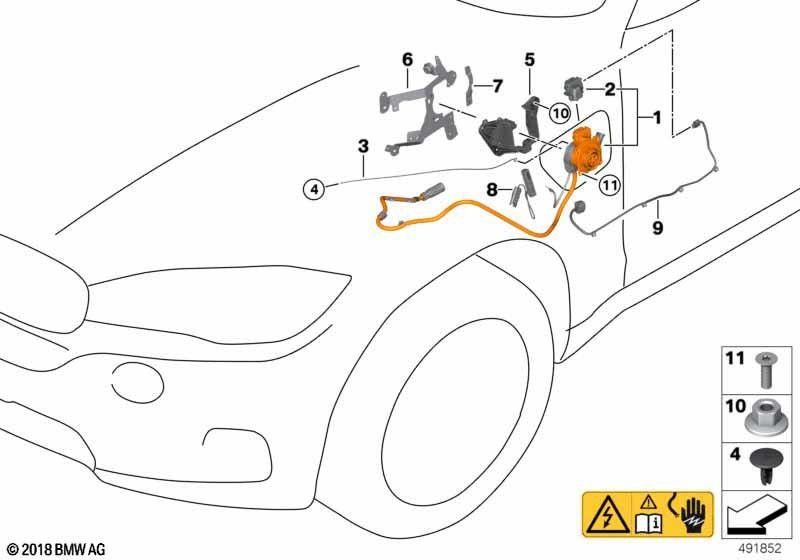 BMW充電ライン付き本物の充電ソケット（61126800407）| 61126800407