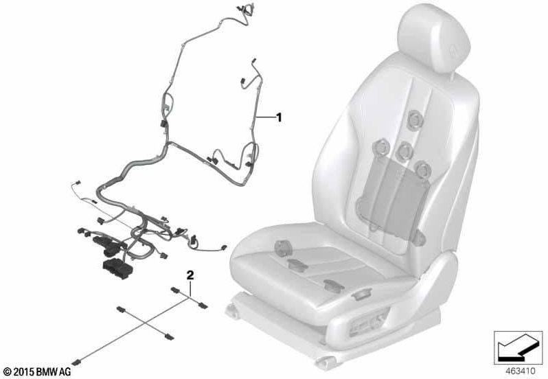 BMW本物のワイヤーハーネスシート換気フロント（61126817770）| 6112681770