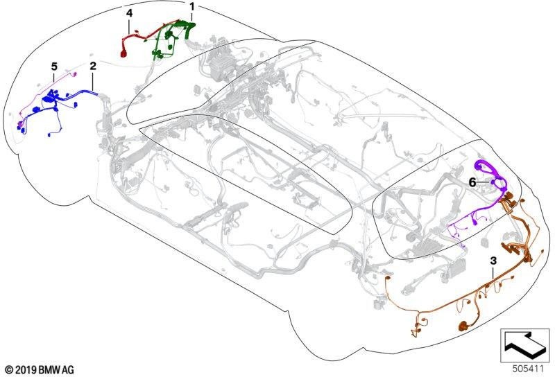 BMW本物の代理人ケーブルは後部にセット（61126820099）| 61126820099