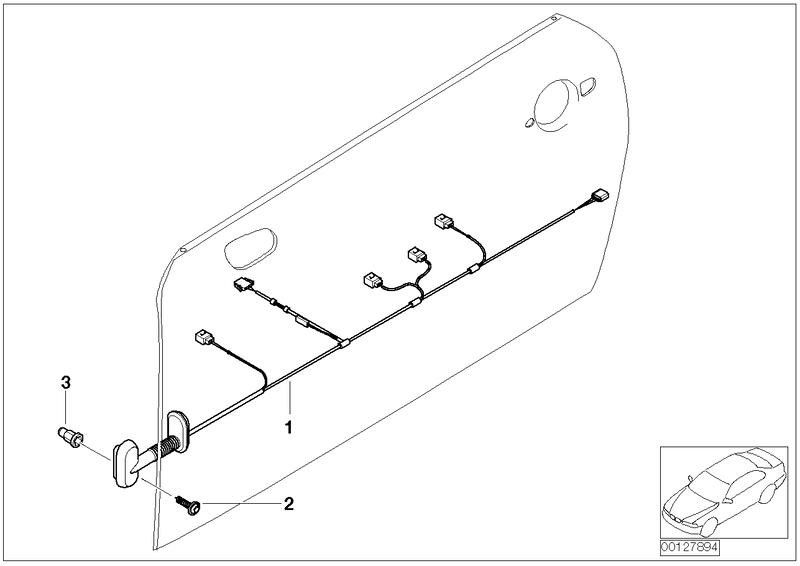 BMW純正ワイヤーハーネスドアが左（61126975044）| 61126975044