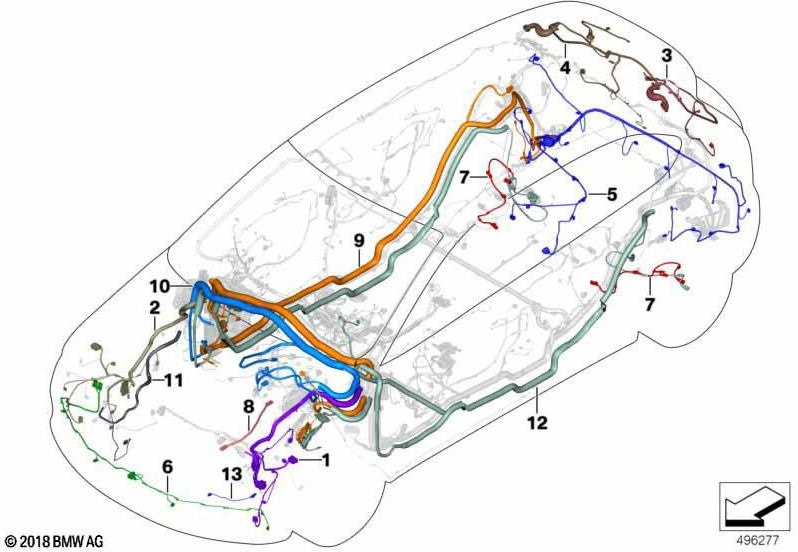 BMW本物の代理人ケーブルPDC（61128715295）| 61128715295