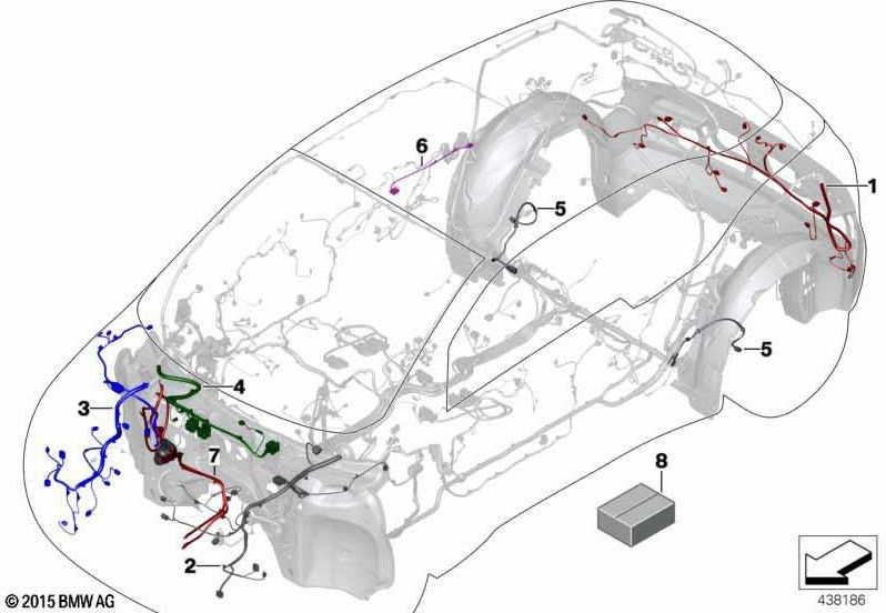 BMW左前面にある本物の担当者ケーブル（61128780485）| 61128780485