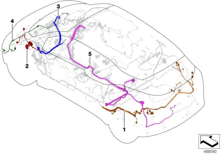 BMW本物の代理人ケーブルPDC（61128806988）| 61128806988