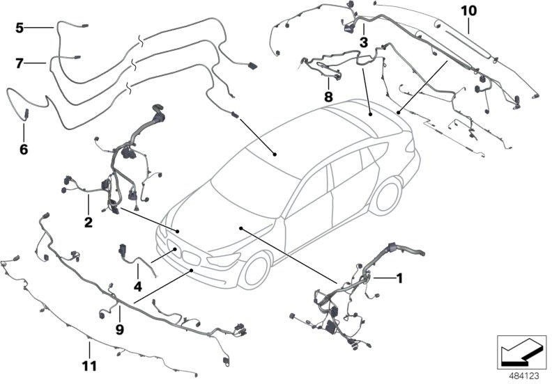 BMW本物のケーブルセットフロントエンド（61129261791）| 61129261791