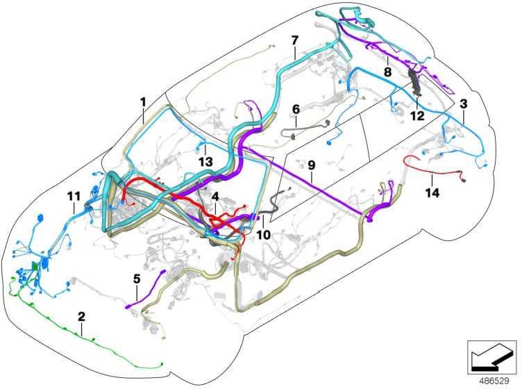 BMW本物のケーブルセットPDCフロント（61129314632）| 61129314632