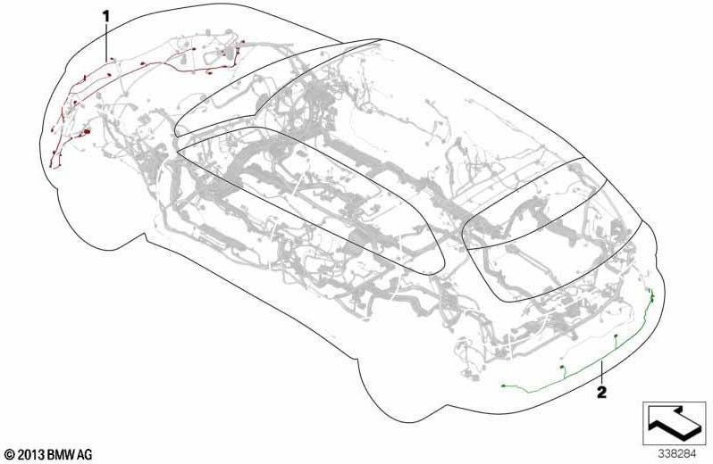 BMW本物のケーブルセットフロントエンド（61129351001）| 61129351001