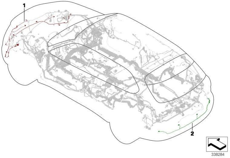 BMW本物のケーブルセットフロントエンド（61129351005）| 61129351005