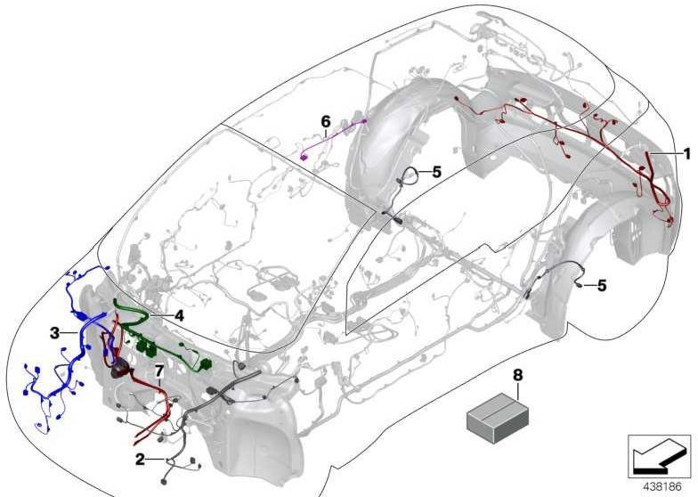 BMW後部の本物の担当者ケーブル（61129355999）| 61129355999