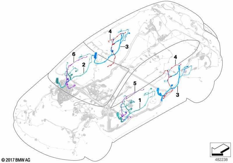 BMW本物のケーブルセット外国側（61129384570）| 61129384570