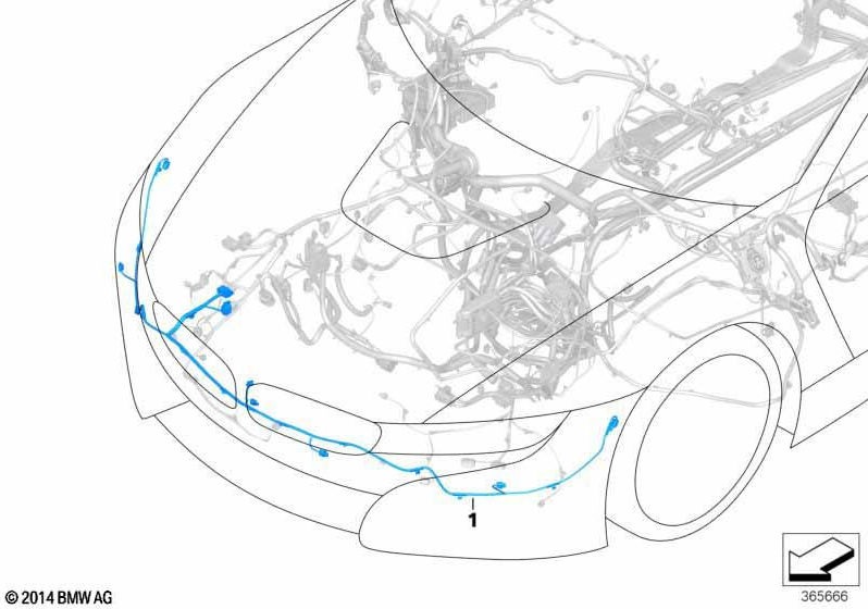 BMW純正ケーブルセットフロントエンド（61129391557）| 61129391557