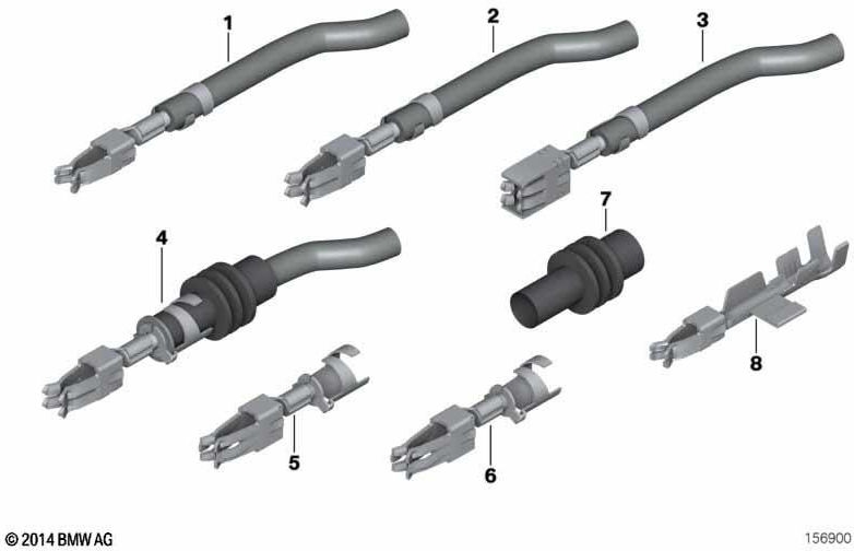 BMW純正ダブルフラットスプリングコンタクトケーブル付きMDK31.5-2.5mm²AG（61130070588）| 61130070588