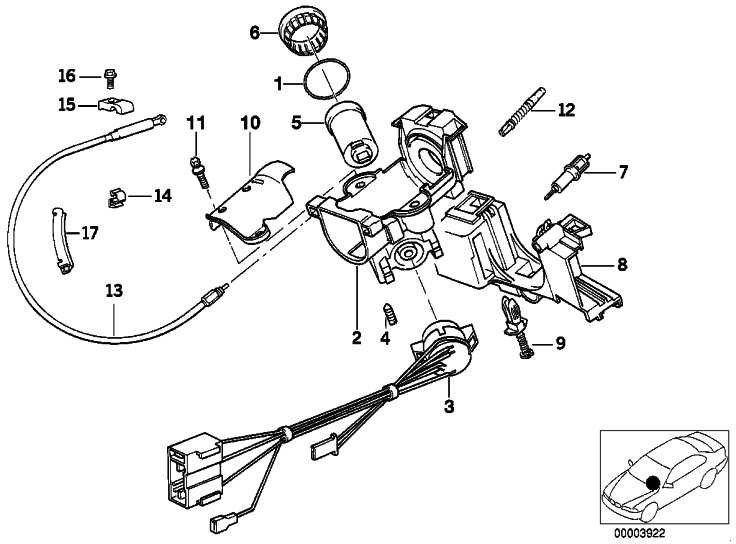 BMW Genoine Schelle 3シリーズ7シリーズZ1 Z4 Z8（61131382377）| 61131382377