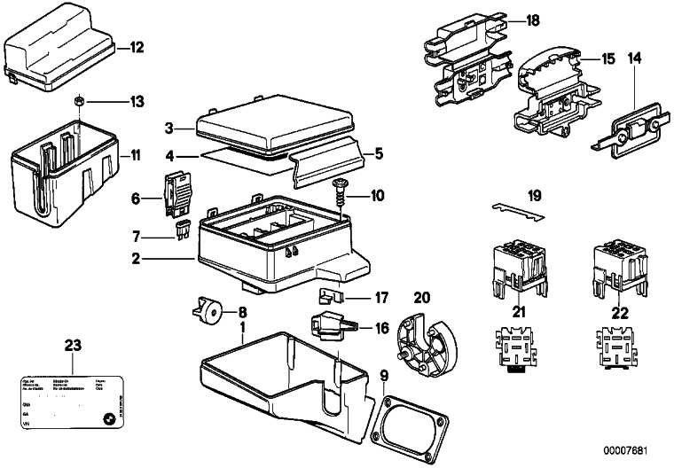 BMW本物の融解インサート2A 3シリーズ7シリーズZ3（61131386849）| 61131386849