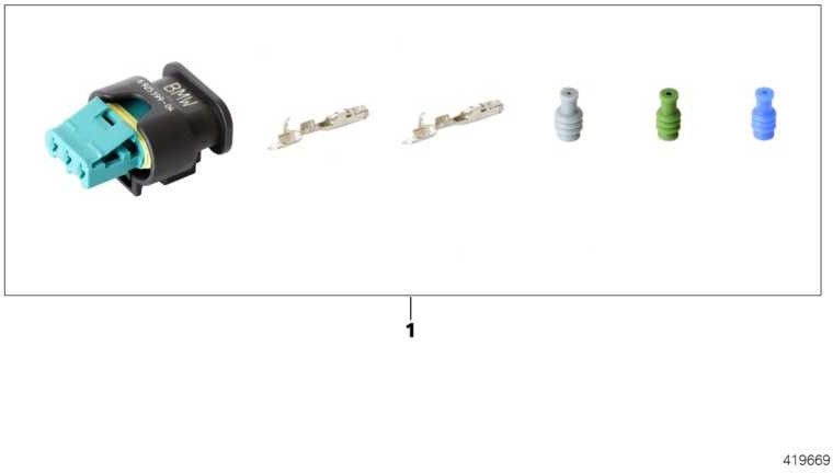 BMW純正担当者セットソケットハウジング3 Pol。 1シリーズ4シリーズ5シリーズ7シリーズx1 x4 x5 x5 x6 z4 mini（6113235997）| 6113235997