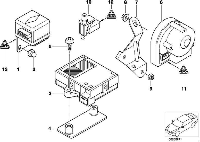 BMW本物のユニバーサルソケットハウジングUncoded 6 Pol。 1シリーズ5シリーズ7シリーズX1 X3 X6 Z3 Z4 Z8 MINI（61136909058）| 61136909058
