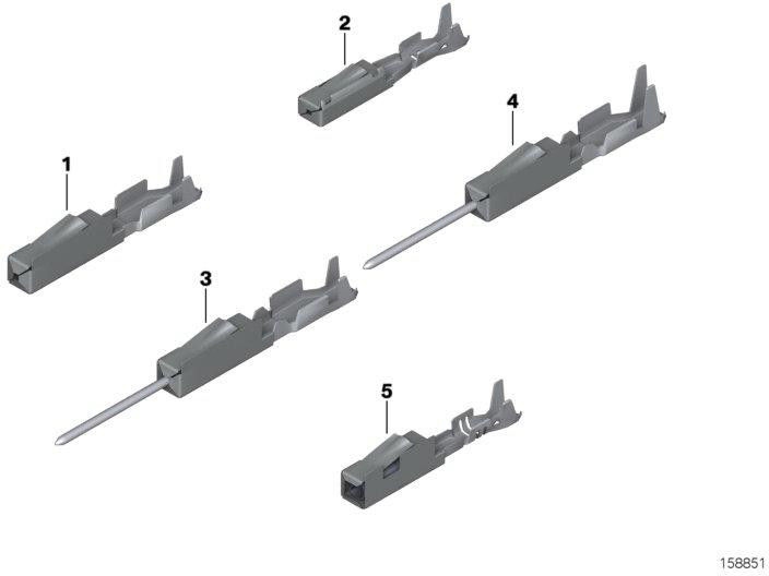 BMW純正ソケットコンタクトMQS ELA0.5-0.75mm²AG（61136931880）| 61136931880