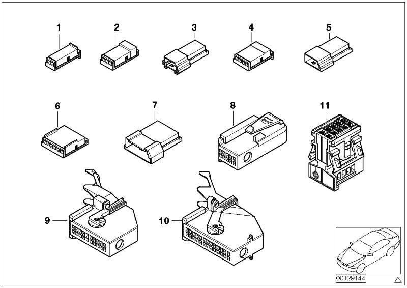 BMW純正ソケットハウジング4 pol。 1シリーズ5シリーズ7シリーズX1 X3 X6 Z3 Z4 Z8 MINI（61136984750）| 61136984750
