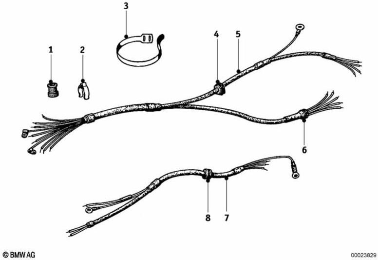BMW本物のケーブルクランプd = 22mm（61138070232）| 61138070232