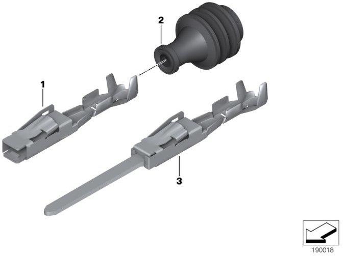 BMW本物の亜麻プラグコンタクトMLK 1.2 ELA0.35mm²AG（61138722314）| 61138722314