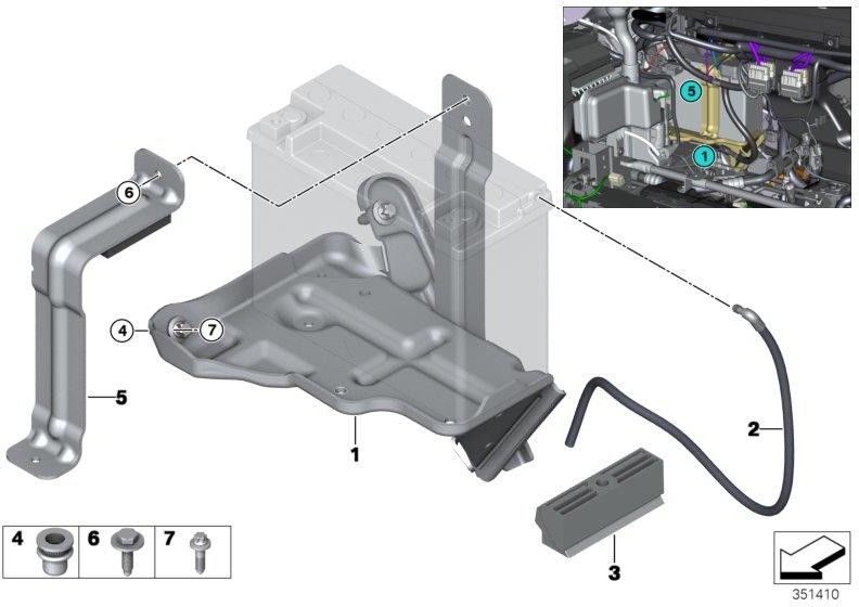 BMW純正バッテリーEntergourse Hose（61219343861）| 61219343861