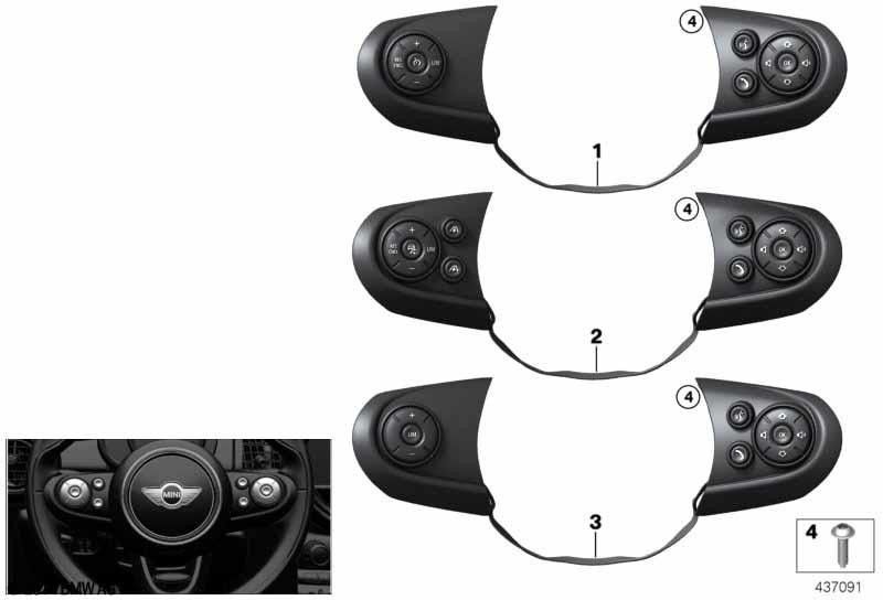 BMW純正スイッチ多機能ステアリングホイールスポーツ（61316814566）| 61316814566