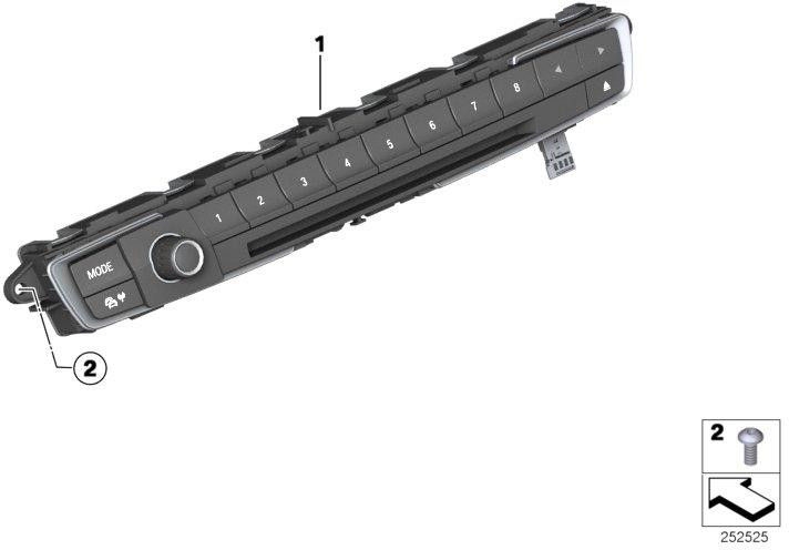 BMW純正コントロールユニットオーディオFBM CD Chrom US（61316832881）| 61316832881