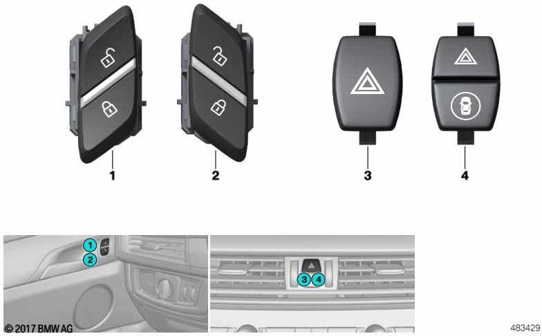 BMW純正スイッチ警告インジケーターシステム（61316842273）| 61316842273