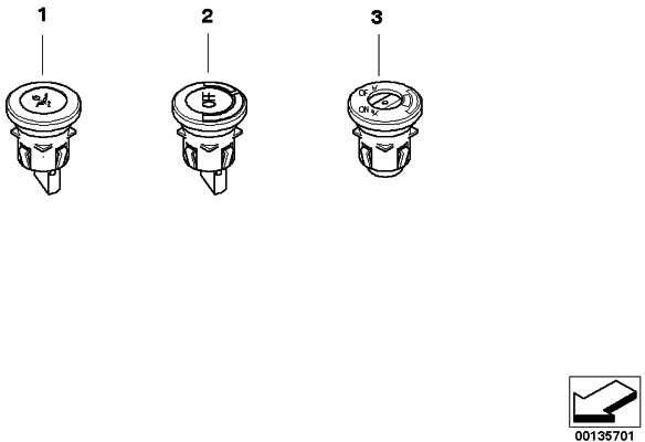 BMW本物のディスプレイAirBag-Off Mini（61316961593）| 61316961593