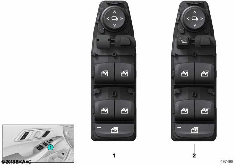 BMW本物のコントロールユニットスイッチングセンタードア（61317948785）| 61317948785