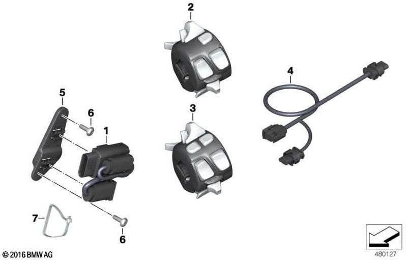 BMW左側の本物の組み合わせスイッチ（61318394479）| 61318394479