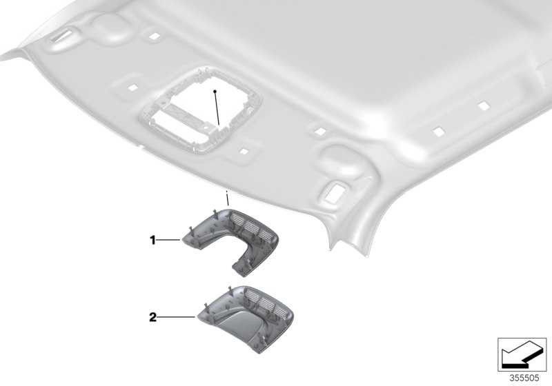 BMW本物のブレンドファンクションセンターDach Black Mini（61319291832）| 61319291832