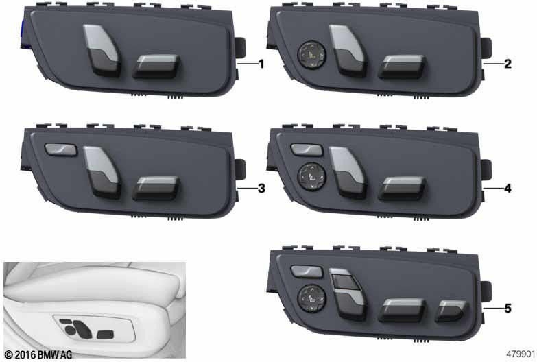 BMW純正スイッチシート調整右（61319458812）| 61319458812