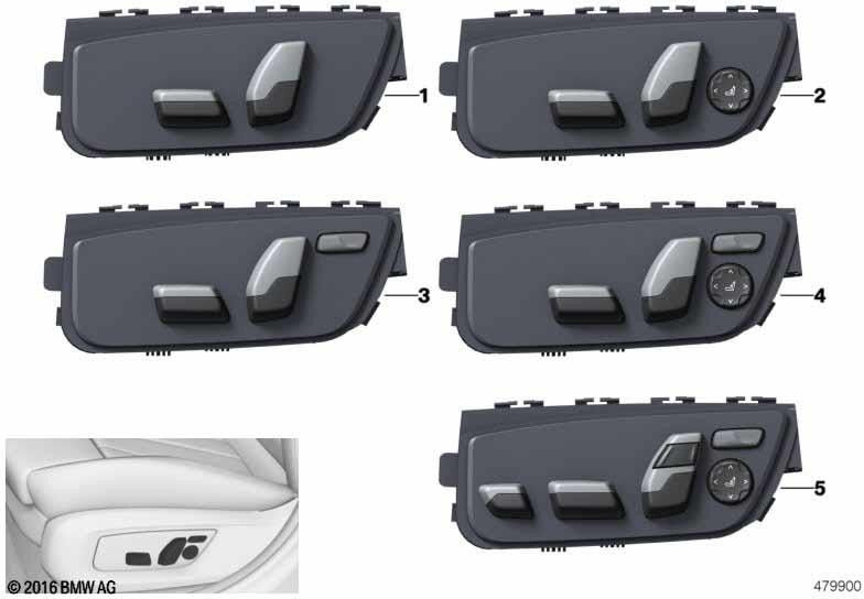 BMW純正スイッチシート調整左（61319458817）| 61319458817