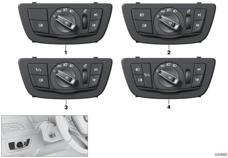 BMW本物のコントロールユニットライト（61319472970）| 61319472970