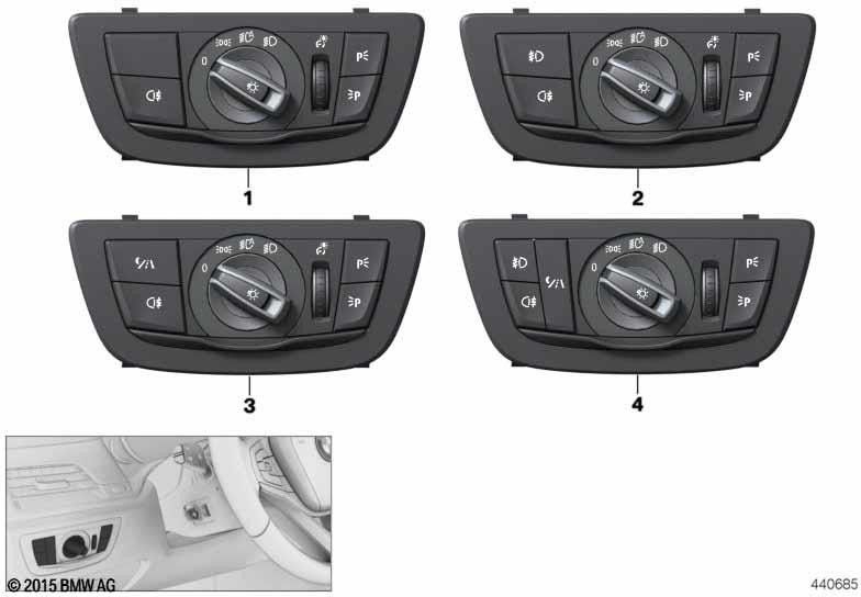BMW本物のコントロールユニットライト（61319472974）| 61319472974