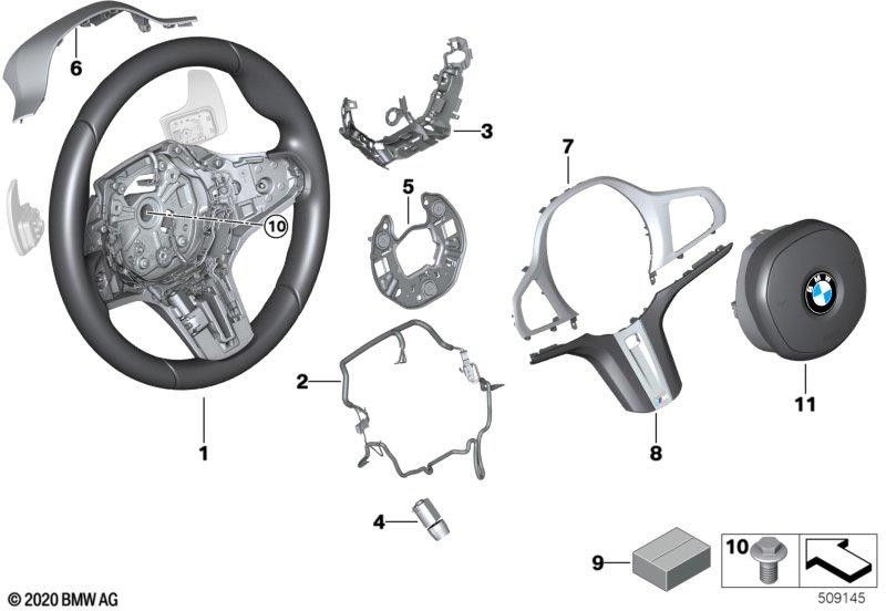 BMW本物の装飾ブレンドステアリングラッド（61319882776）| 61319882776