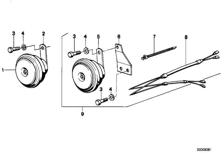 BMW本物のSignalhorn 420Hz R K569 K589（61331243710）| 61331243710