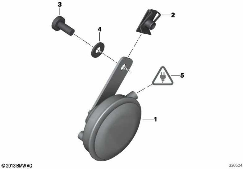 BMW本物のSignalhorn 45°（61338414384）| 61338414384