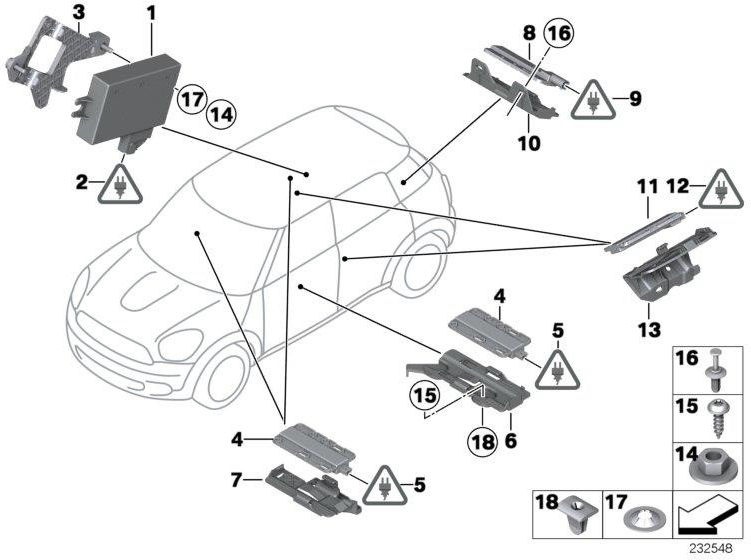 BMW純正コントロールユニットコンフォートアクセス（61353451733）| 61353451733