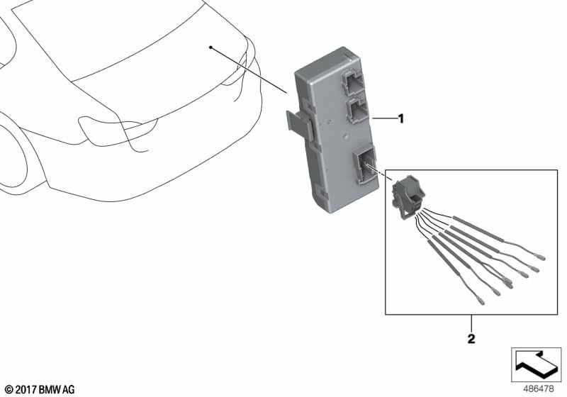 BMW純正コントロールユニットテールゲート関数モジュール（61359451484）| 61359451484