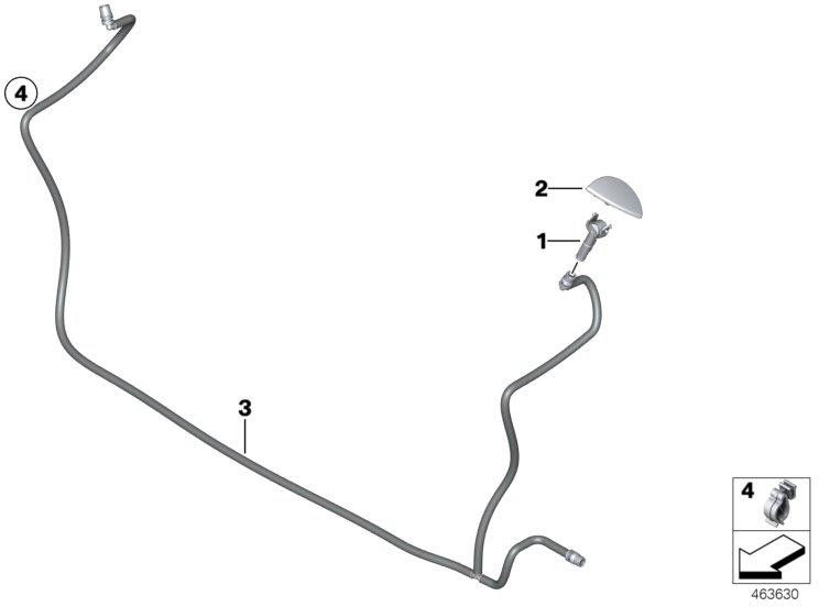 BMW本物のホースラインヘッドライト洗浄システム（61679800912）| 61679800912