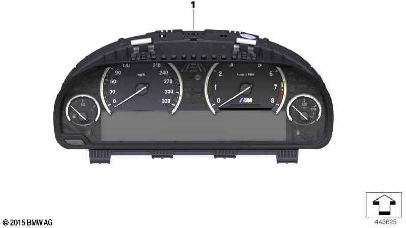 BMW本物の楽器の組み合わせkm/h（62108092911）| 62108092911