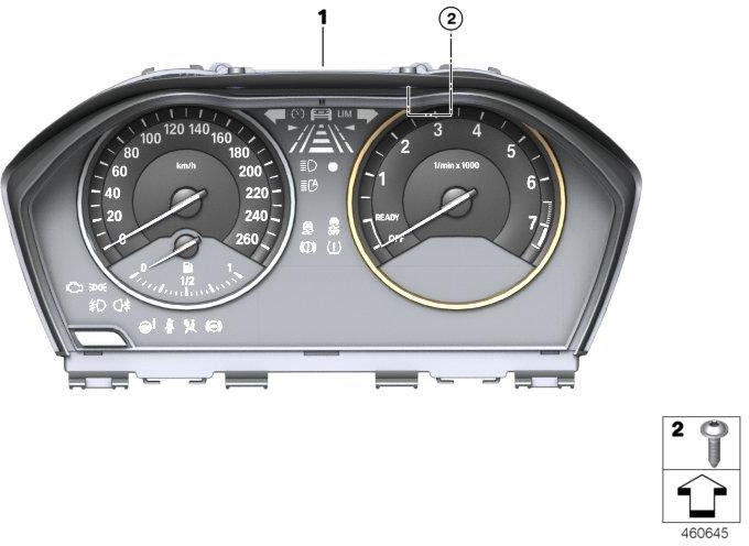 BMW本物の楽器の組み合わせkm/h（62108747336）| 62108747336