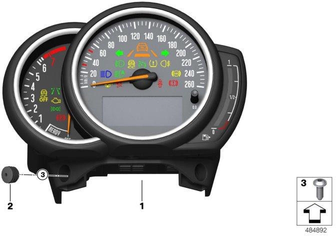 BMW純正楽器の組み合わせKMH（62108779666）| 62108779666